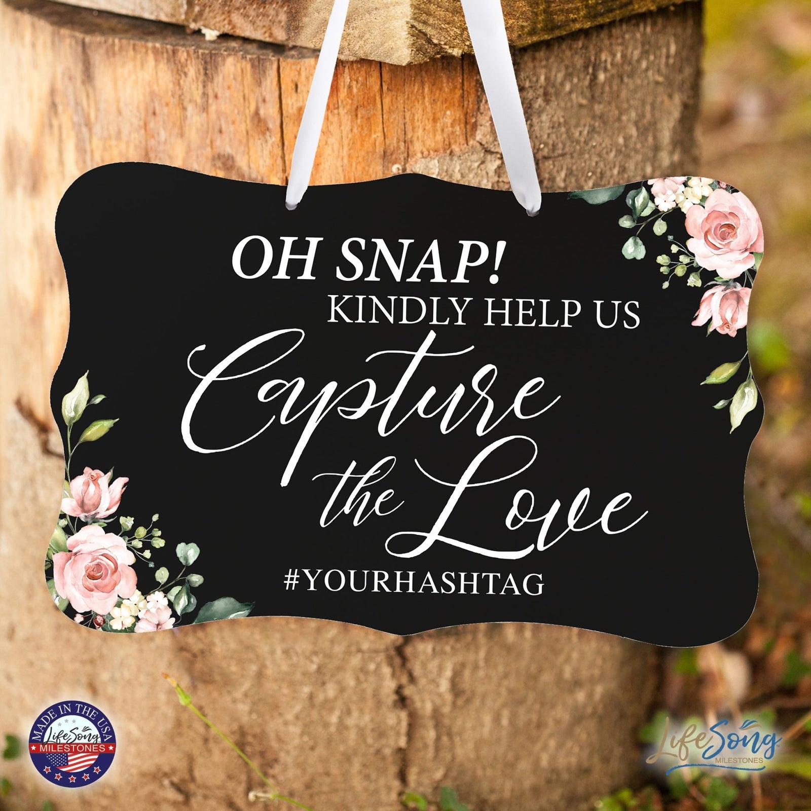Custom Wedding Wall Hanging Signs For Ceremony And Reception For Couple - Oh, Snap! - LifeSong Milestones