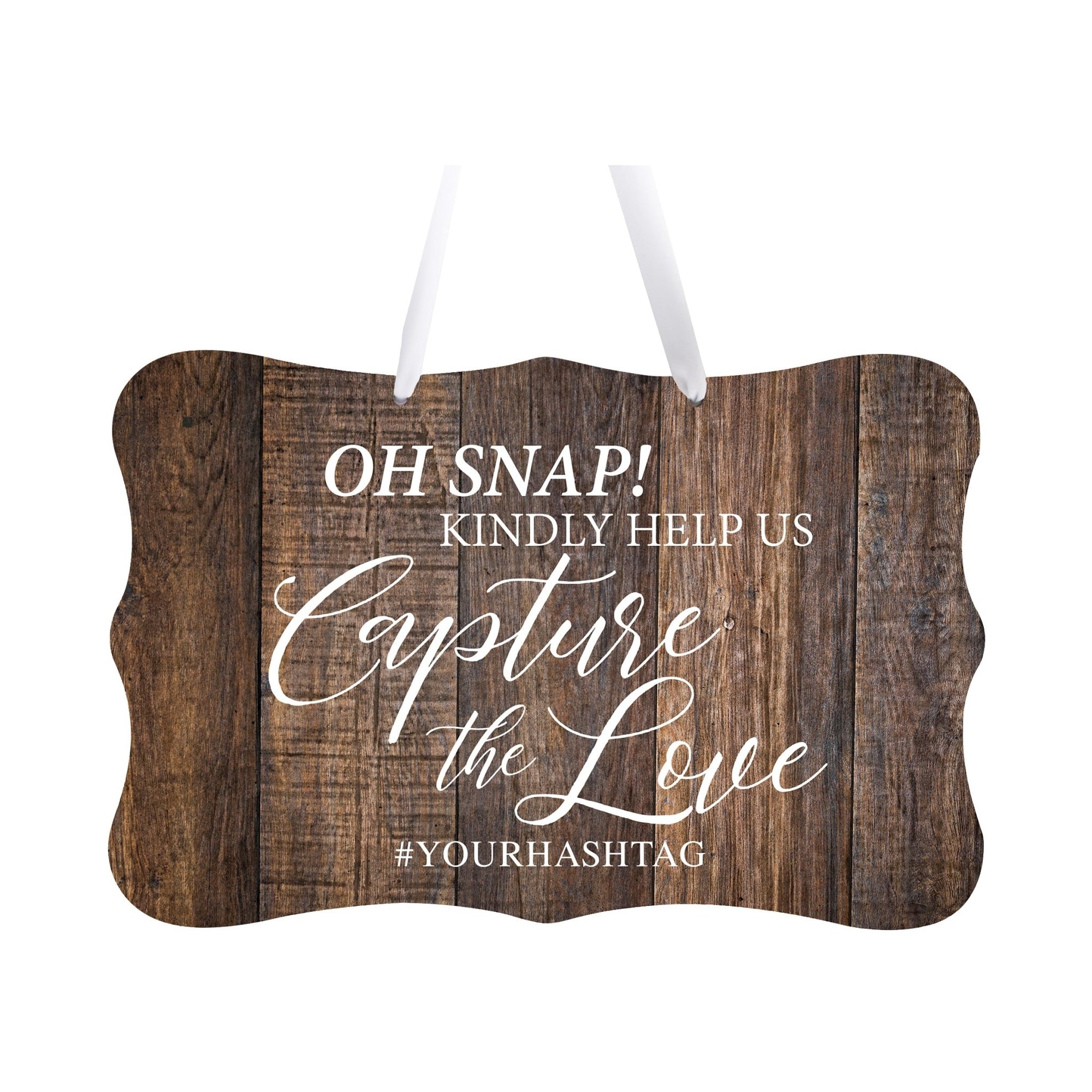 Custom Wedding Wall Hanging Signs For Ceremony And Reception For Couple - Oh, Snap! - LifeSong Milestones