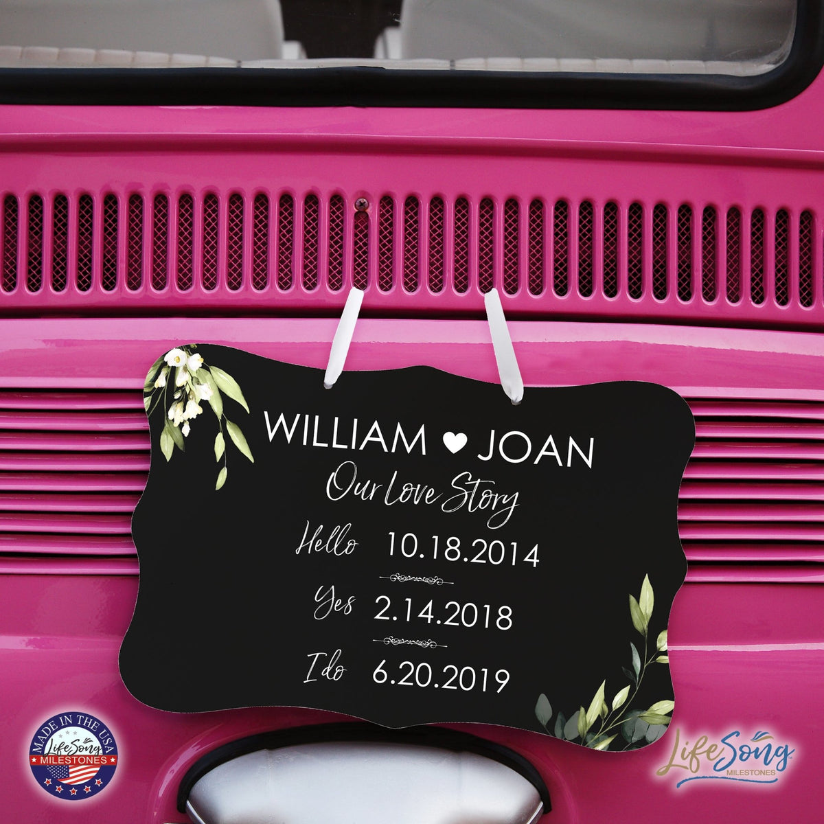 Custom Wedding Wall Hanging Signs For Ceremony And Reception For Couple - Our Love Story - LifeSong Milestones