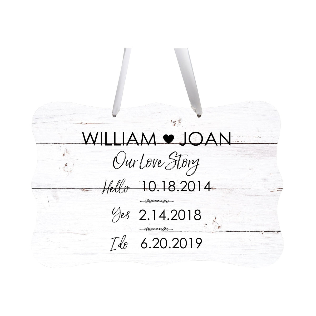 Custom Wedding Wall Hanging Signs For Ceremony And Reception For Couple - Our Love Story - LifeSong Milestones