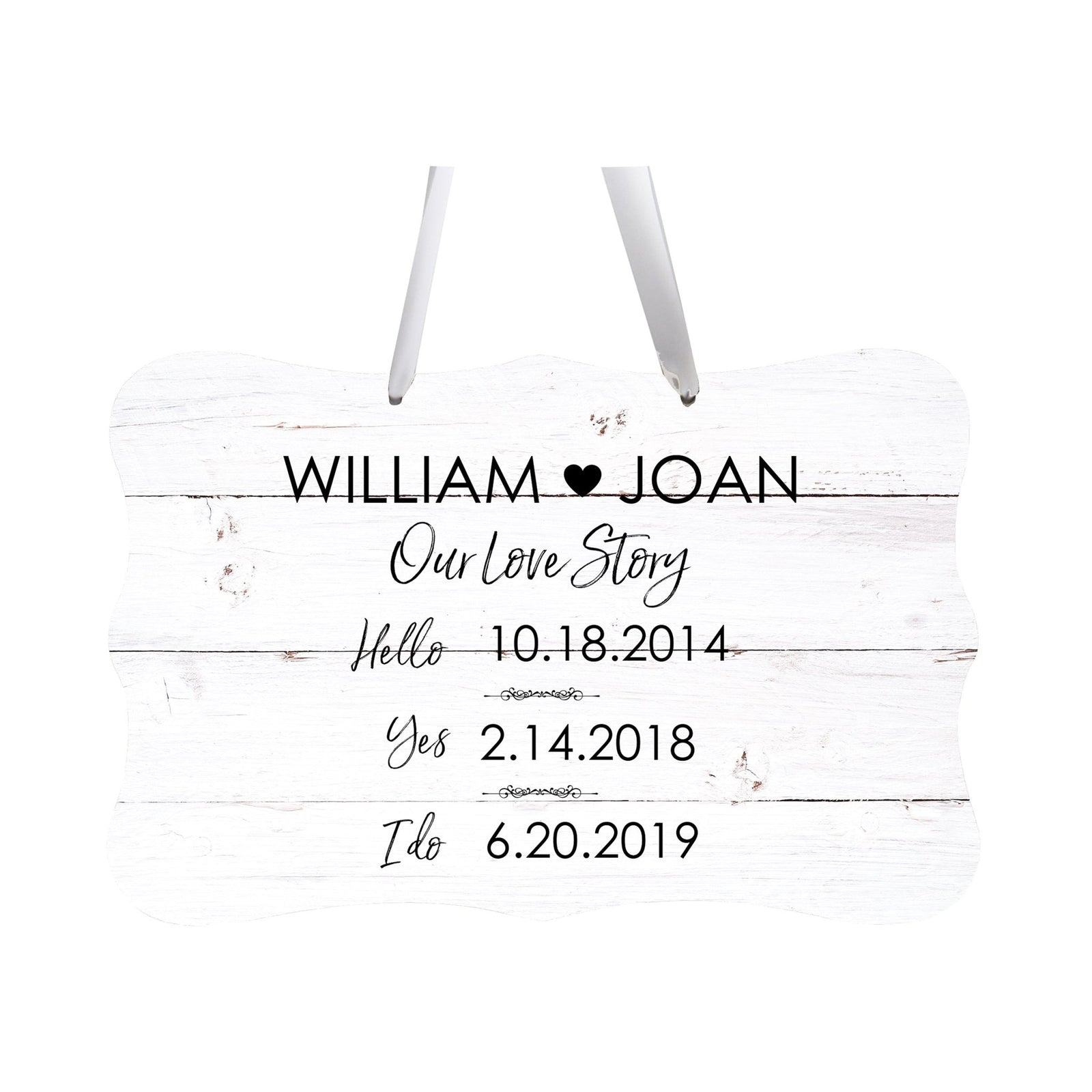 Custom Wedding Wall Hanging Signs For Ceremony And Reception For Couple - Our Love Story - LifeSong Milestones