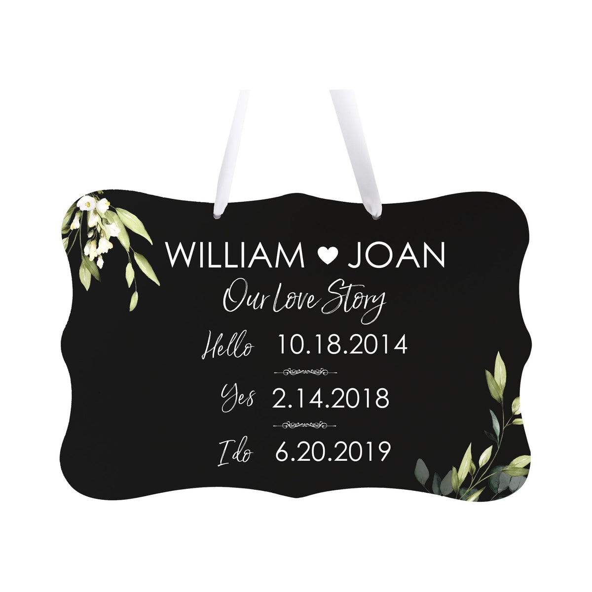 Custom Wedding Wall Hanging Signs For Ceremony And Reception For Couple - Our Love Story - LifeSong Milestones