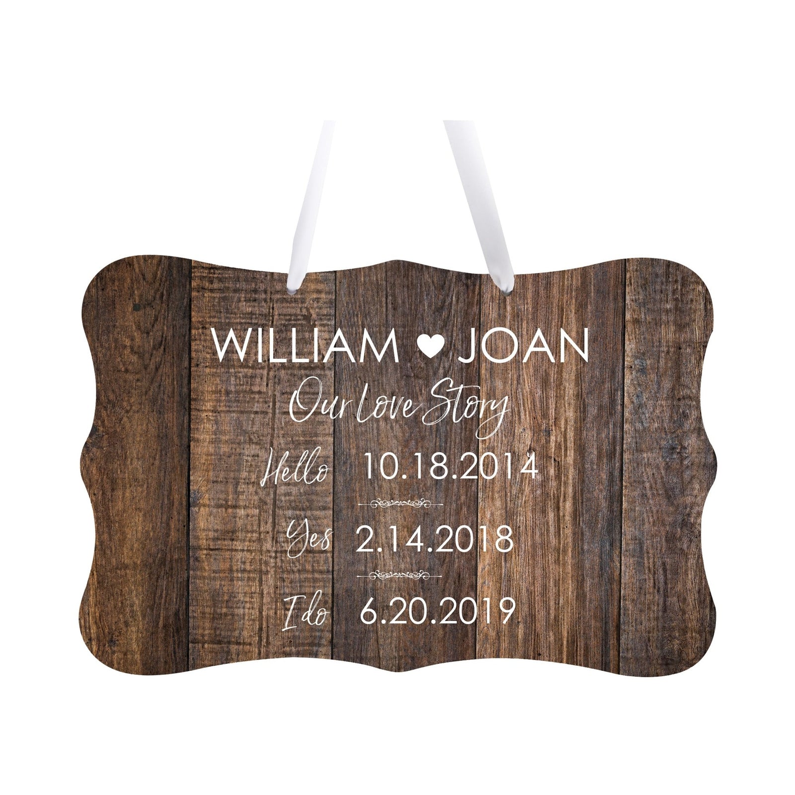 Custom Wedding Wall Hanging Signs For Ceremony And Reception For Couple - Our Love Story - LifeSong Milestones