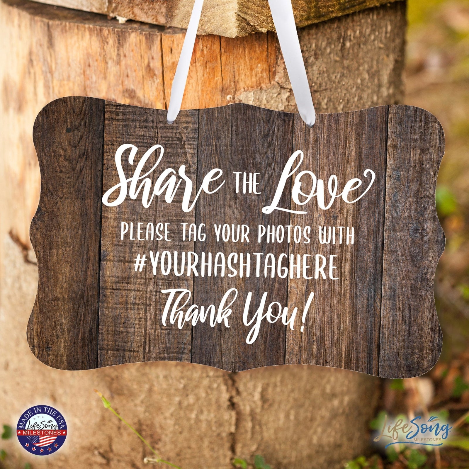 Custom Wedding Wall Hanging Signs For Ceremony And Reception For Couple Share The Love - LifeSong Milestones