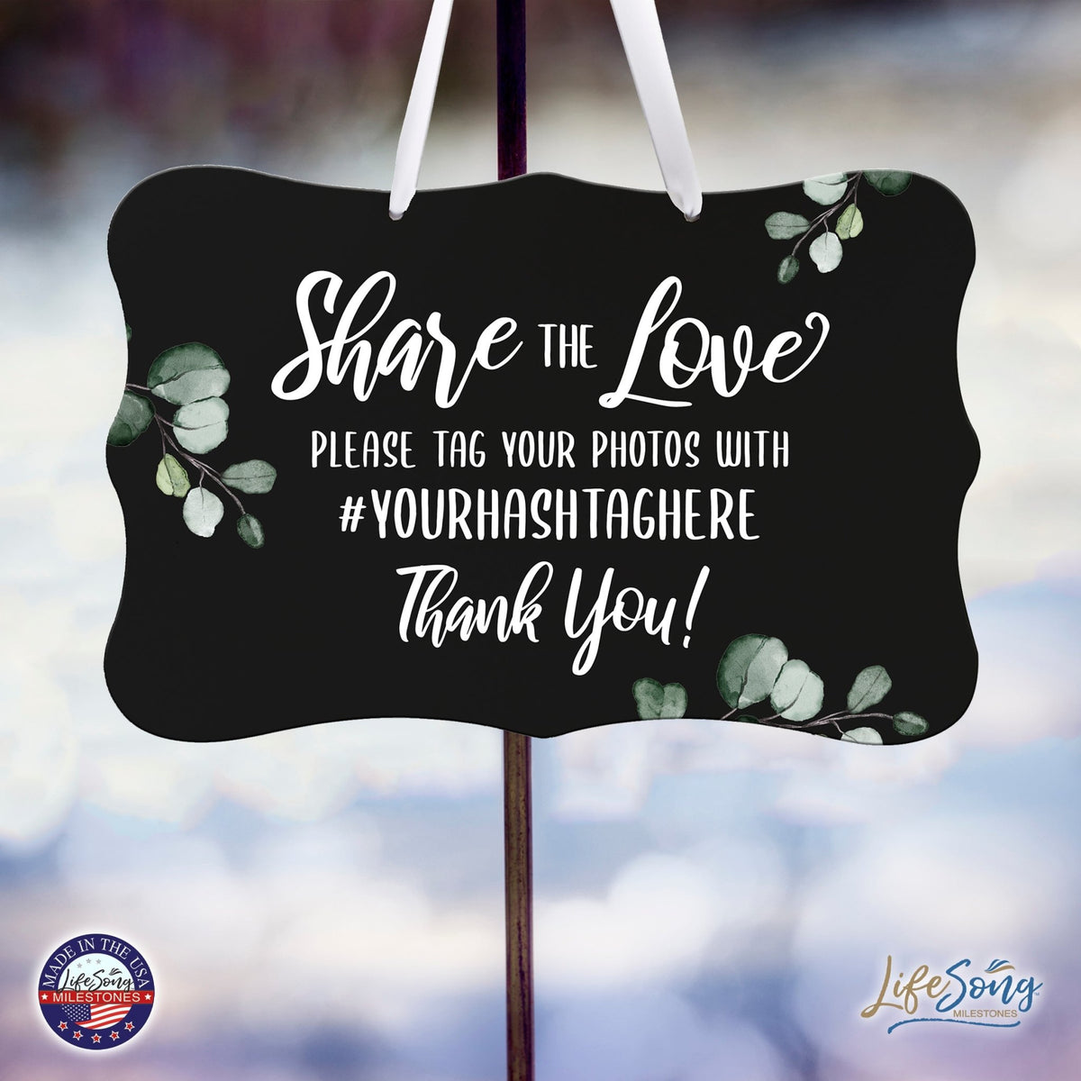 Custom Wedding Wall Hanging Signs For Ceremony And Reception For Couple Share The Love - LifeSong Milestones