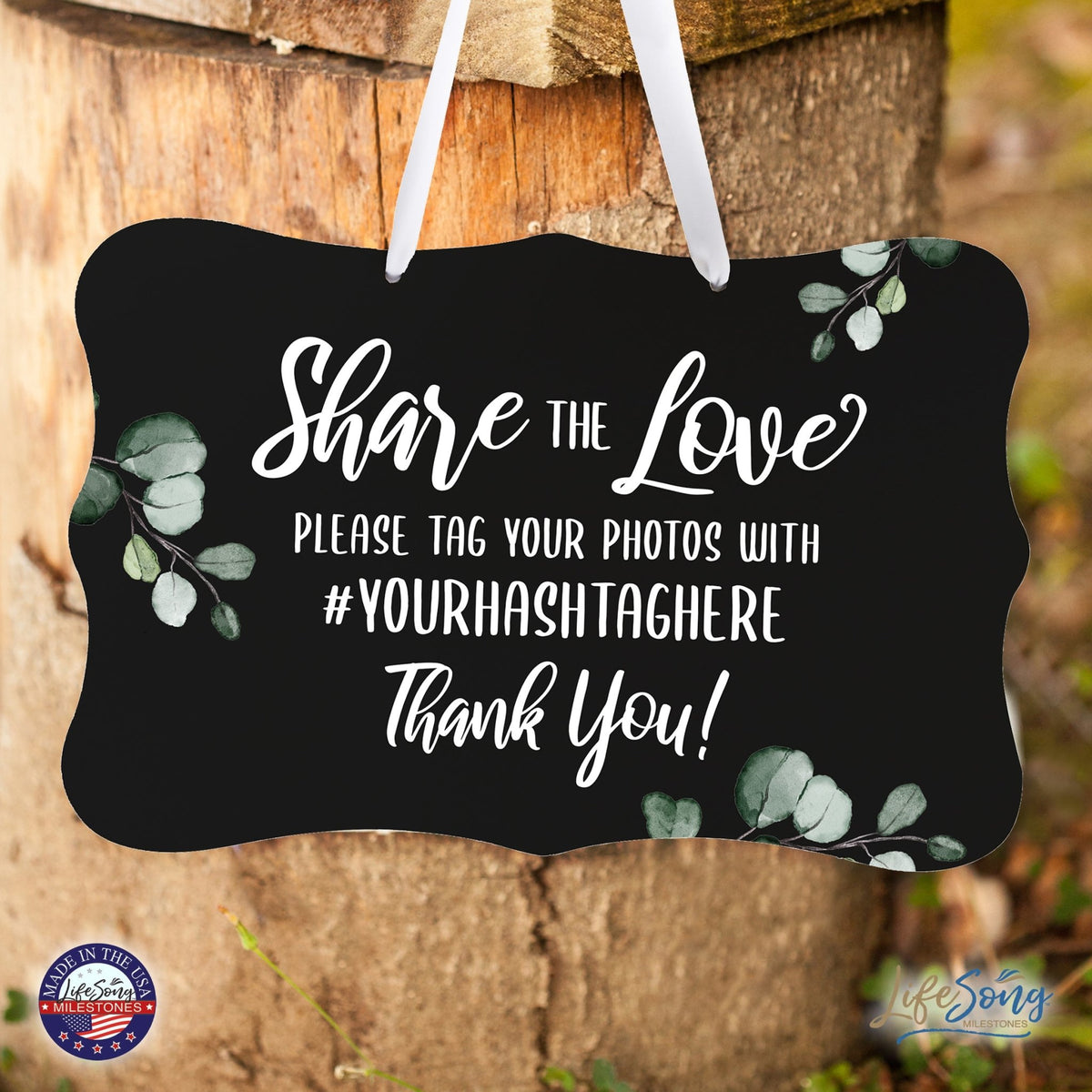 Custom Wedding Wall Hanging Signs For Ceremony And Reception For Couple Share The Love - LifeSong Milestones