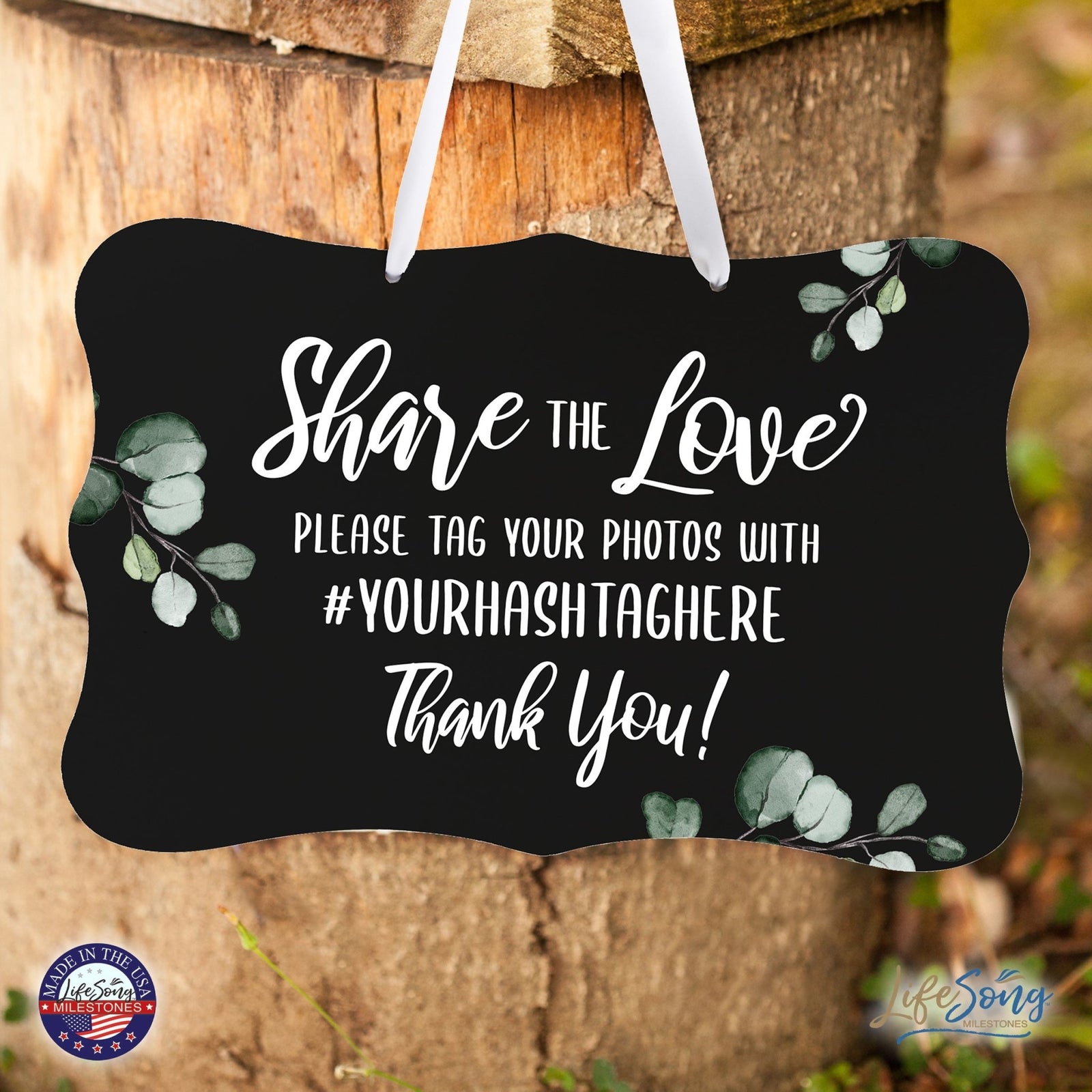 Custom Wedding Wall Hanging Signs For Ceremony And Reception For Couple Share The Love - LifeSong Milestones