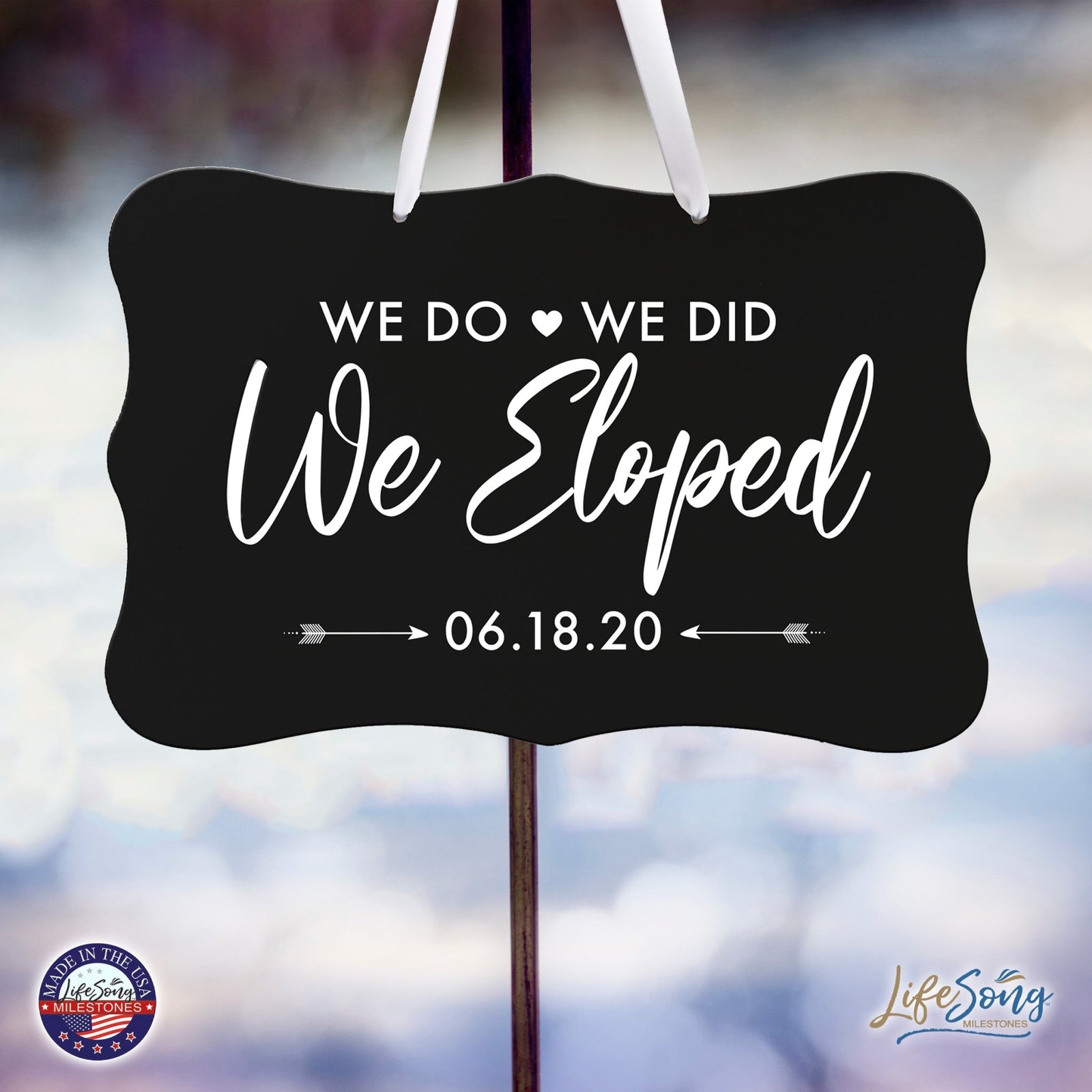 Custom Wedding Wall Hanging Signs For Ceremony And Reception For Couple - We Do, We Did - LifeSong Milestones