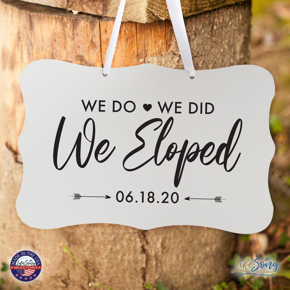 Custom Wedding Wall Hanging Signs For Ceremony And Reception For Couple - We Do, We Did - LifeSong Milestones