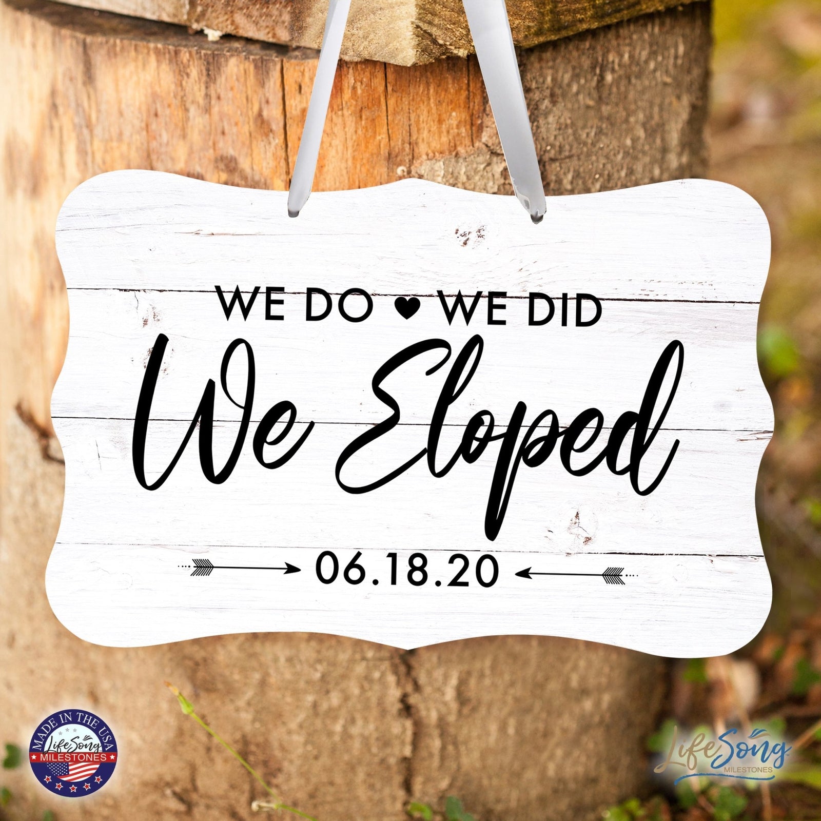 Custom Wedding Wall Hanging Signs For Ceremony And Reception For Couple - We Do, We Did - LifeSong Milestones