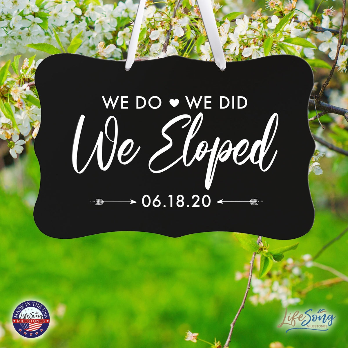 Custom Wedding Wall Hanging Signs For Ceremony And Reception For Couple - We Do, We Did - LifeSong Milestones