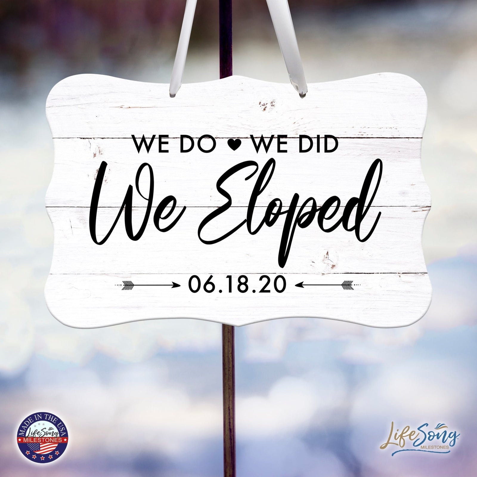 Custom Wedding Wall Hanging Signs For Ceremony And Reception For Couple - We Do, We Did - LifeSong Milestones
