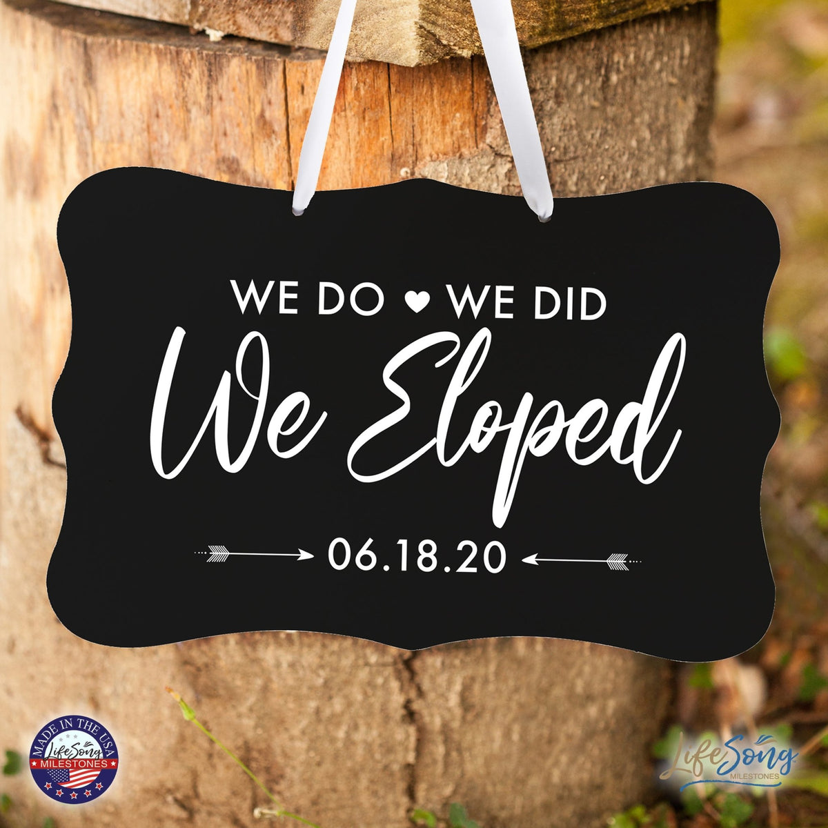 Custom Wedding Wall Hanging Signs For Ceremony And Reception For Couple - We Do, We Did - LifeSong Milestones