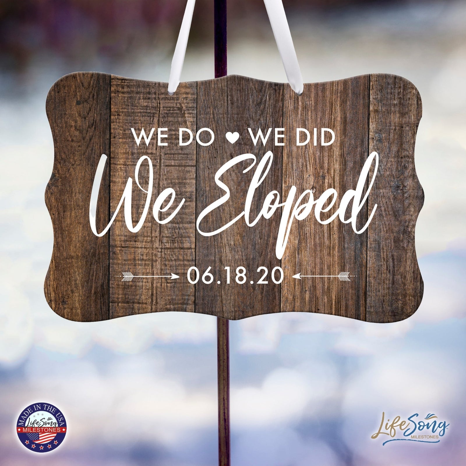 Custom Wedding Wall Hanging Signs For Ceremony And Reception For Couple - We Do, We Did - LifeSong Milestones