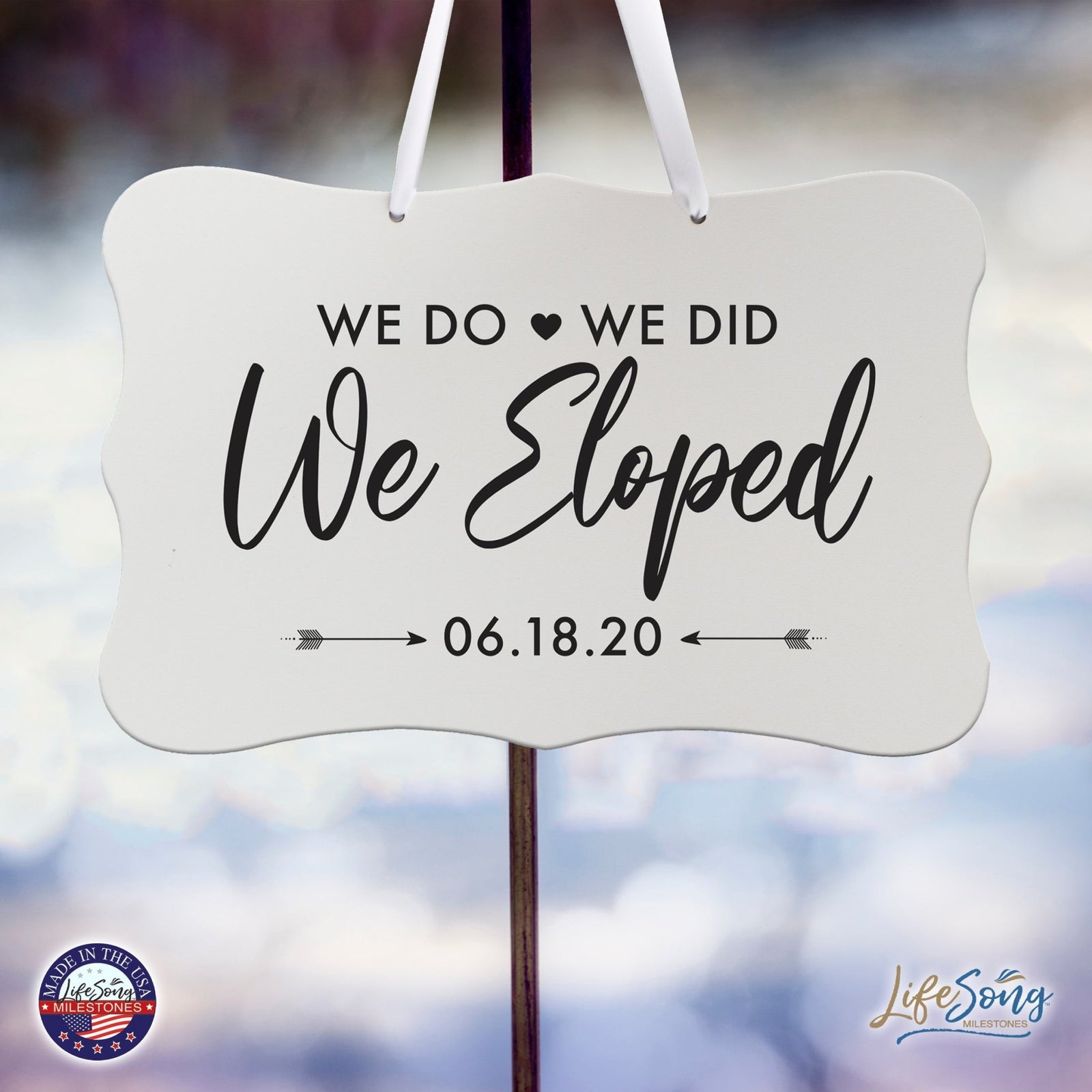 Custom Wedding Wall Hanging Signs For Ceremony And Reception For Couple - We Do, We Did - LifeSong Milestones