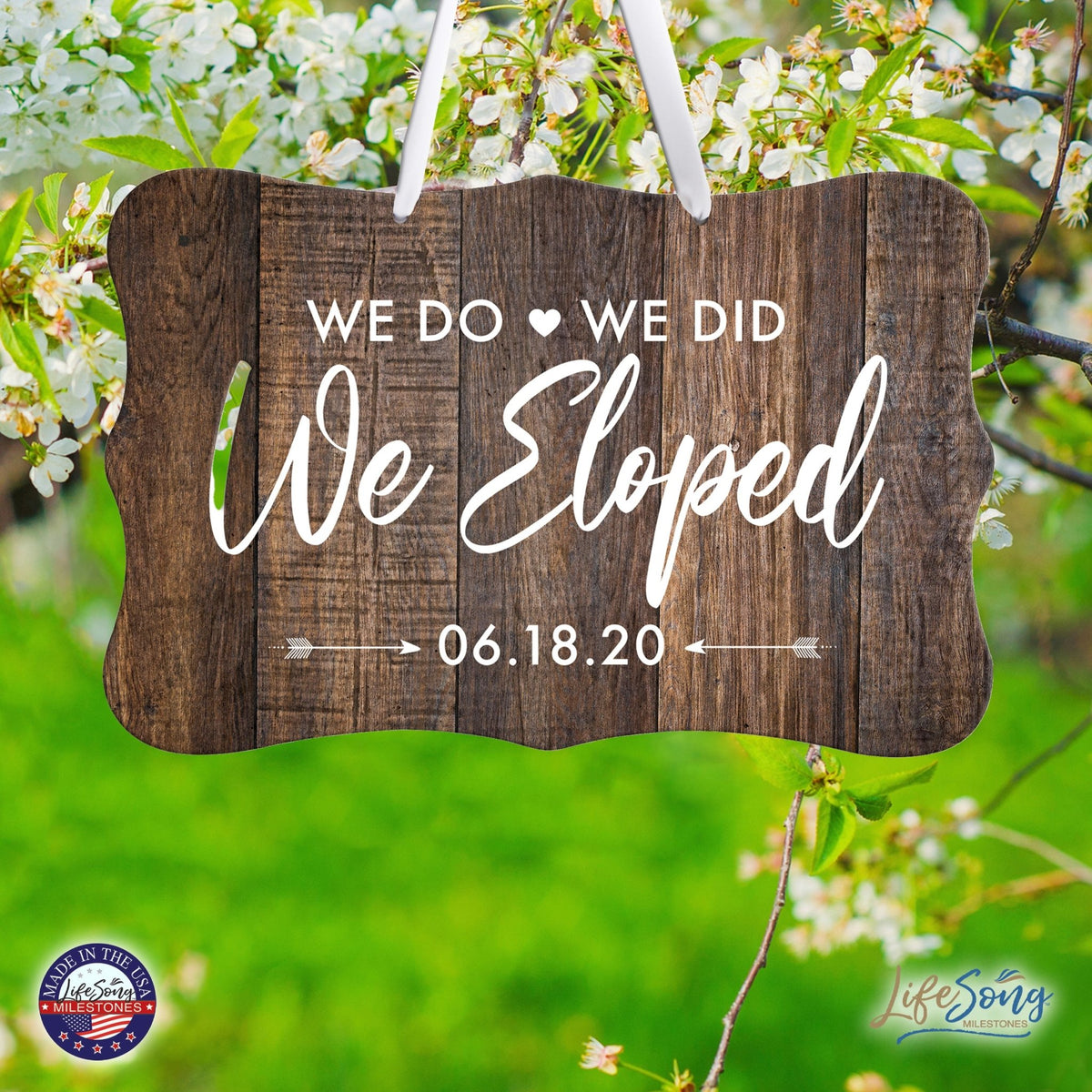 Custom Wedding Wall Hanging Signs For Ceremony And Reception For Couple - We Do, We Did - LifeSong Milestones
