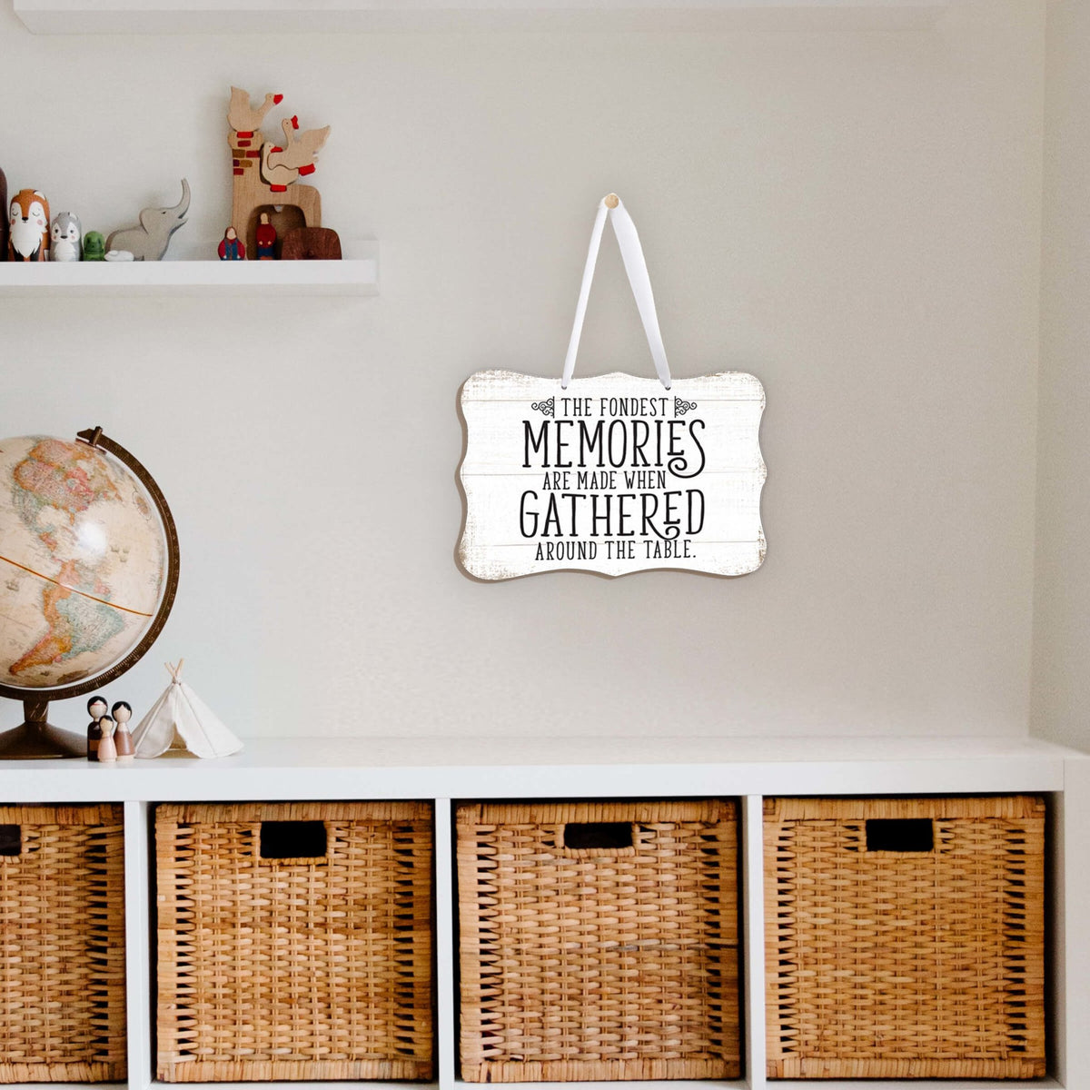 Custom Wood Design Ribbon Wall Signs for The Fondest Memories (Ornament) - LifeSong Milestones