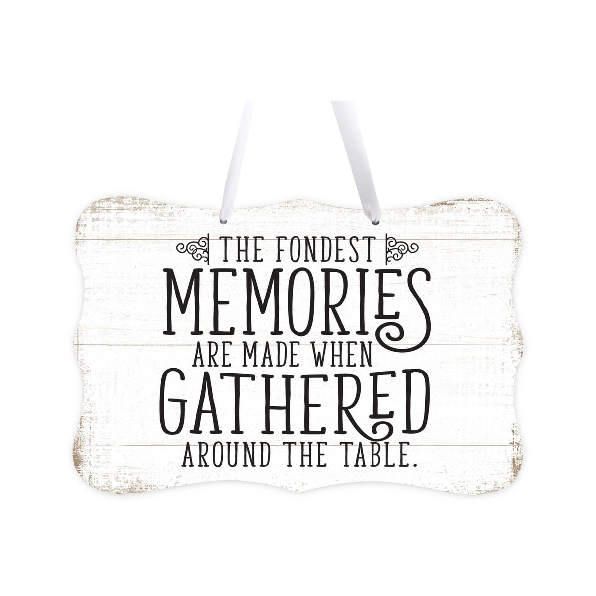 Custom Wood Design Ribbon Wall Signs for The Fondest Memories (Ornament) - LifeSong Milestones