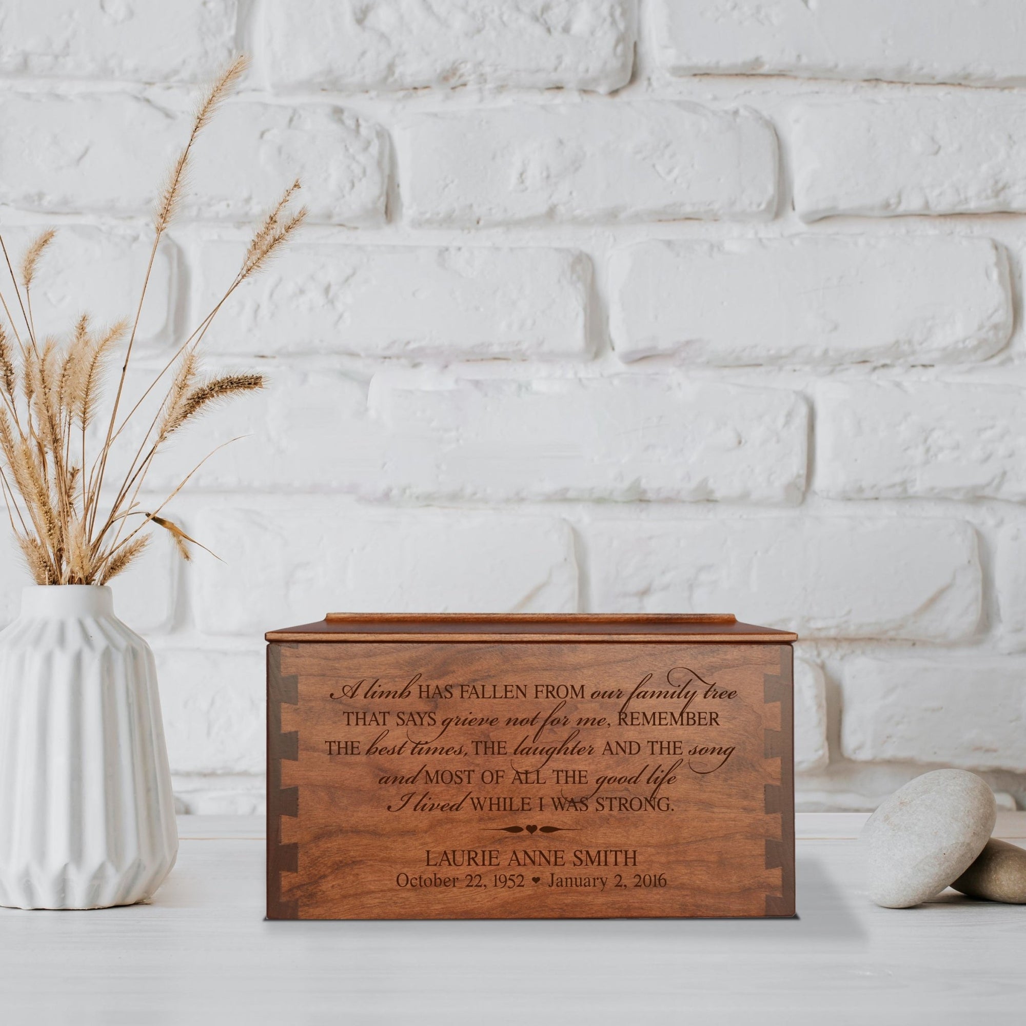Custom Dovetail Wooden Cremation Urn Box