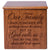Wooden Memorial Cremation Urn Box of Human Ashes