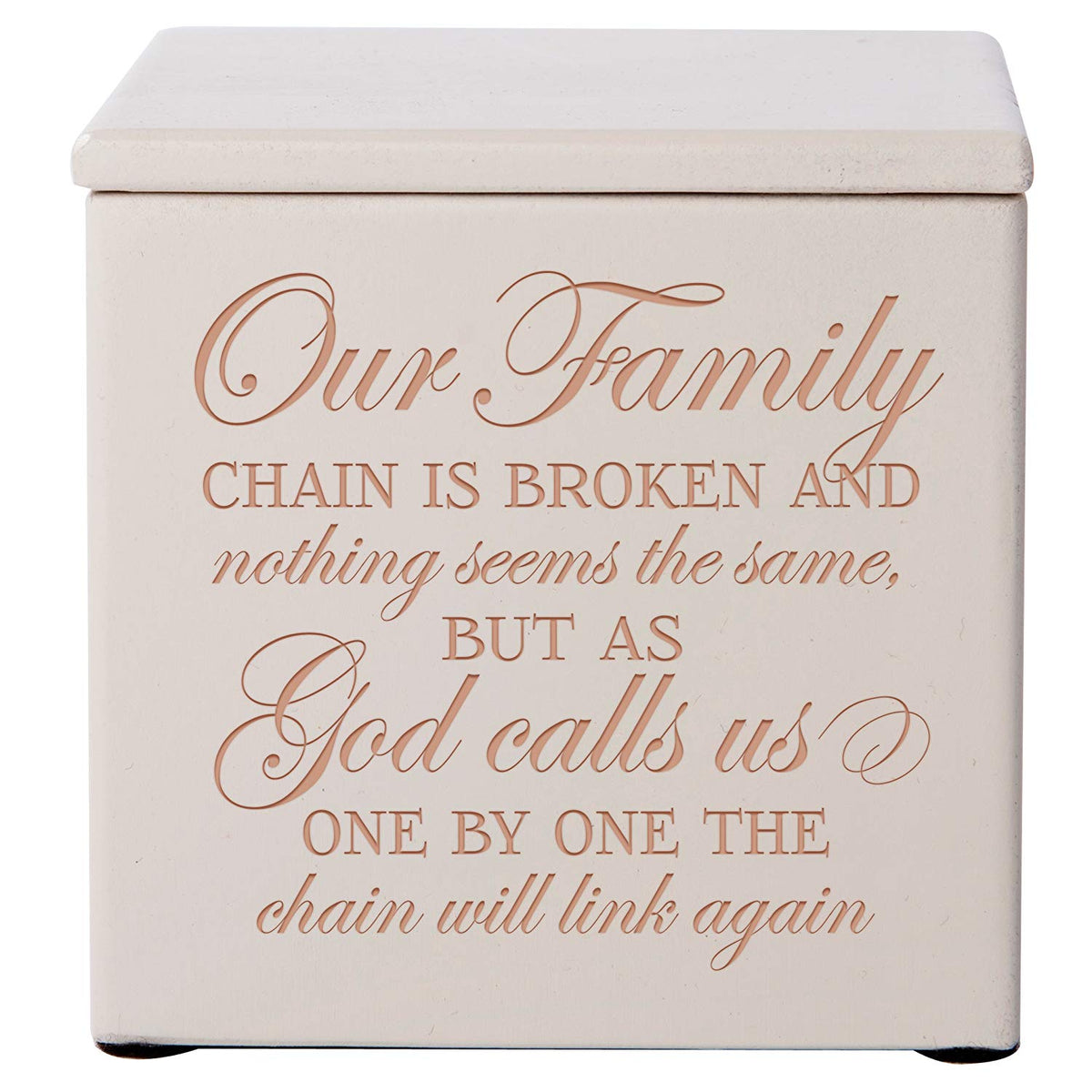 Wooden Memorial Cremation Urn Box of Human Ashes