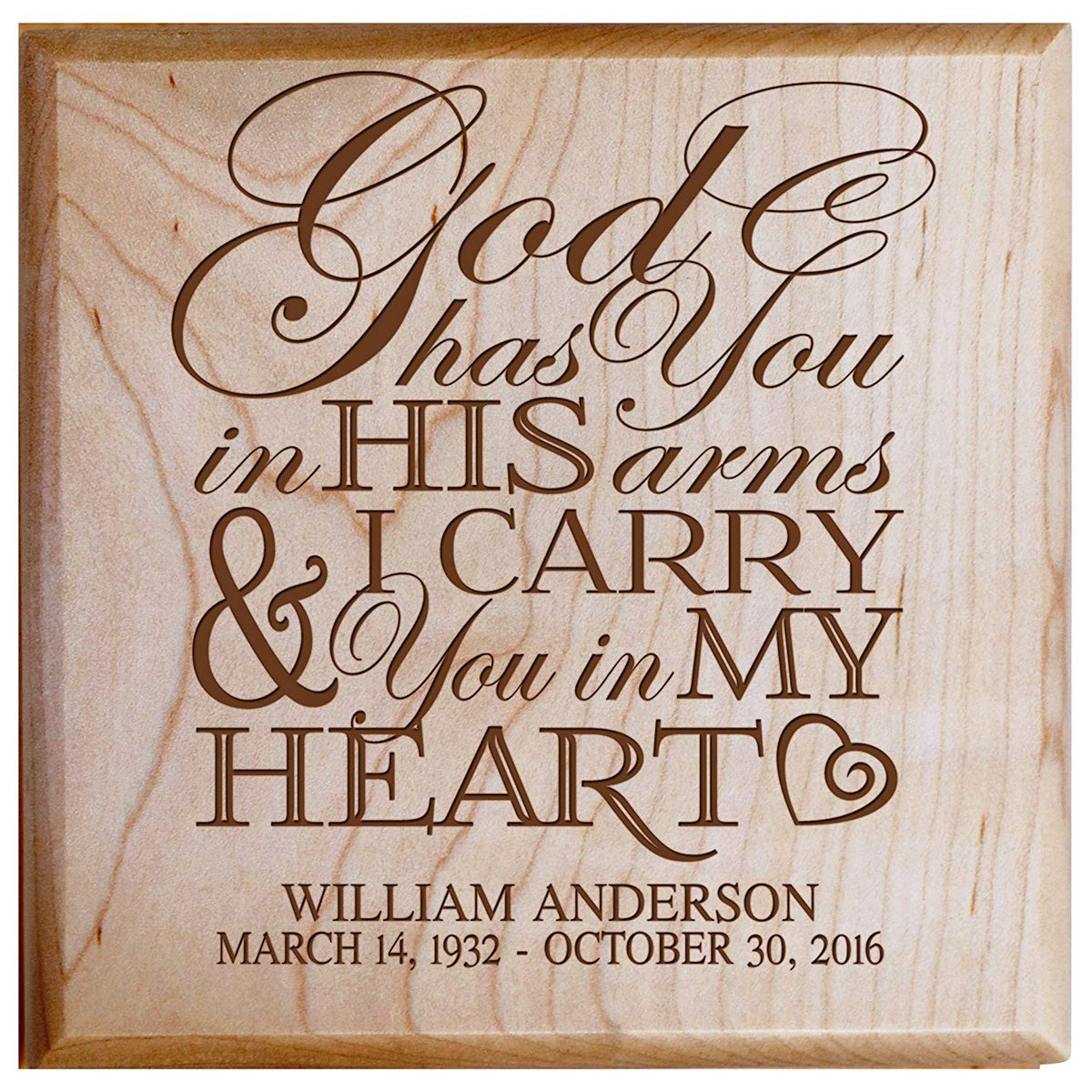 Custom Memorial Wooden Urn Box with Engraving For Ashes