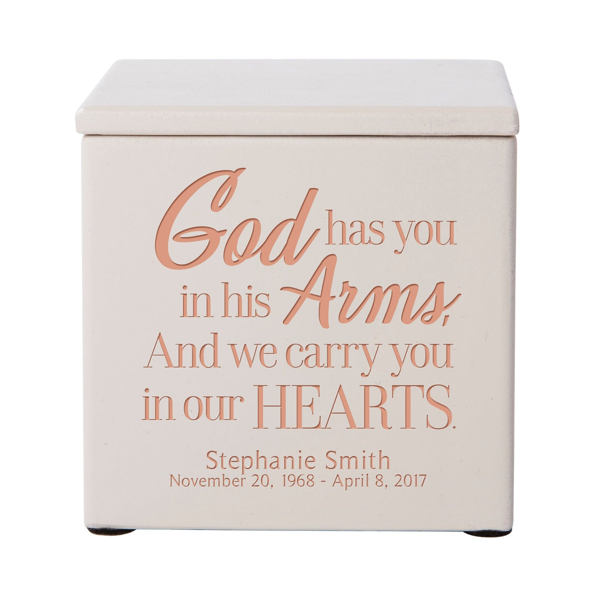 Small Personalized Wooden Keepsake Urn Box for Adults