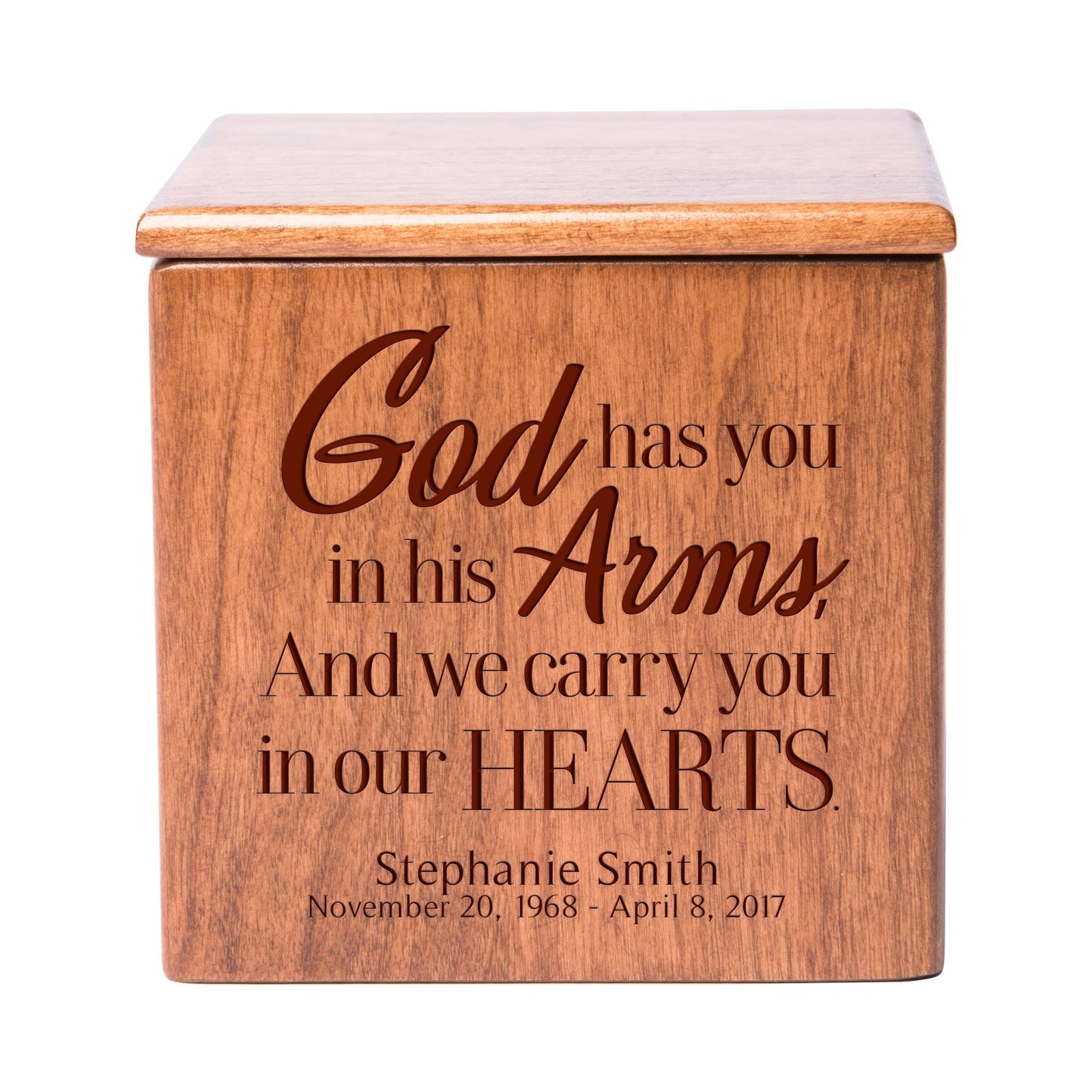 Custom Memorial Handcrafted Wooden Keepsake Urn Box