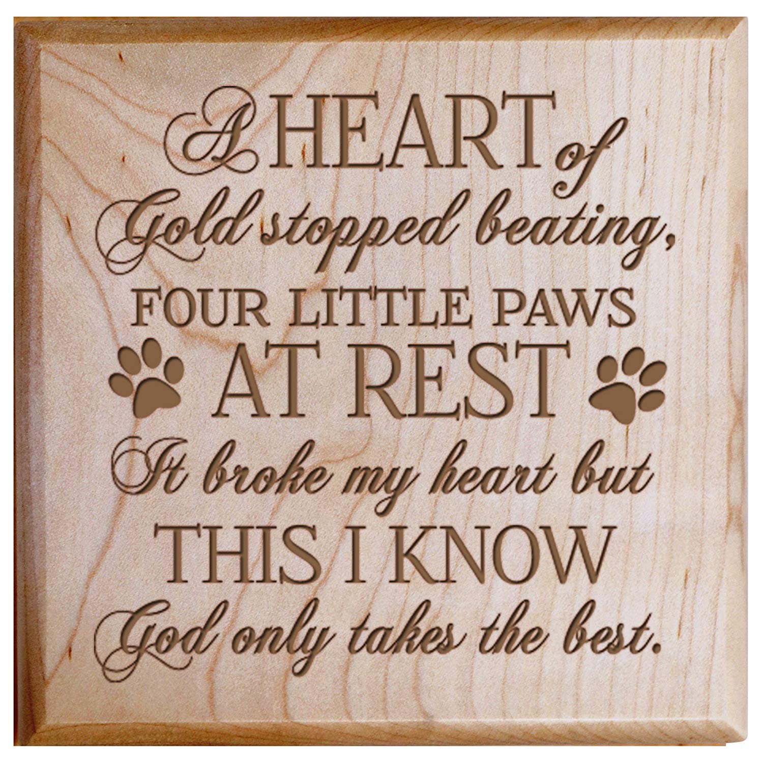 Memorial Cremation Urn Box with Custom Engraving for Beloved Pets