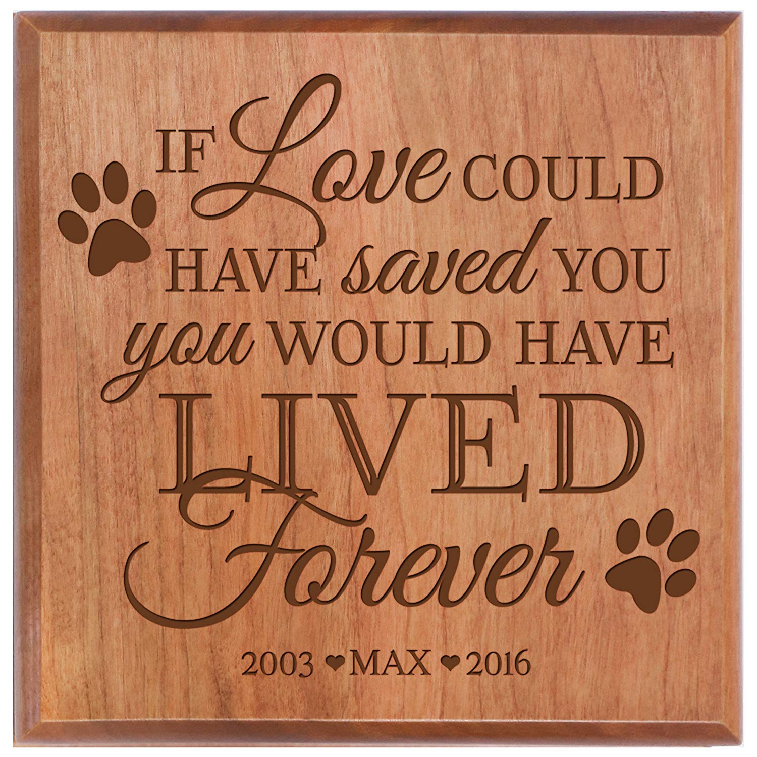 Custom Engraved Handcrafted Pet Cremation Urn Box