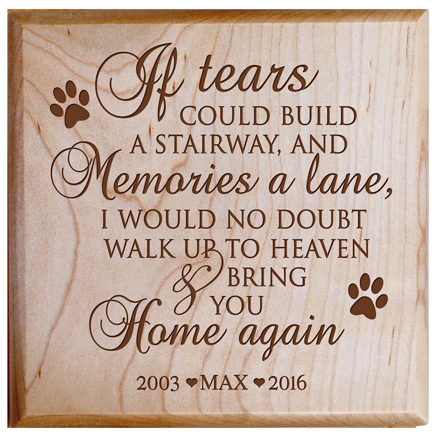 Elegant Pet Cremation Urn Box with Personalized Engraving