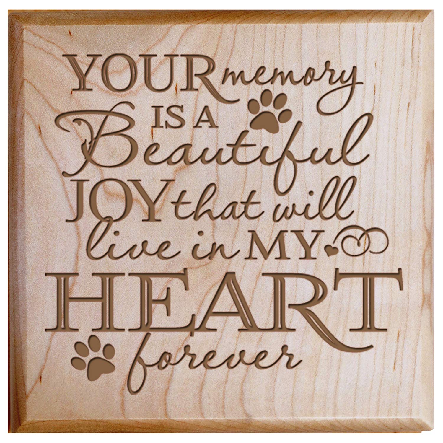 Custom Wooden Cremation Urn for Pet Ashes 5.5 x 5.5 Your Memory - LifeSong Milestones