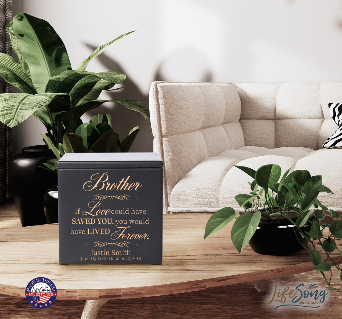 Handcrafted Wooden Keepsake Urns for a Beloved Brother