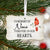 Custom Wooden Memorial Cardinal Ribbon Scalloped Ornament for Loss of Loved One - In Memory Of Nana - LifeSong Milestones