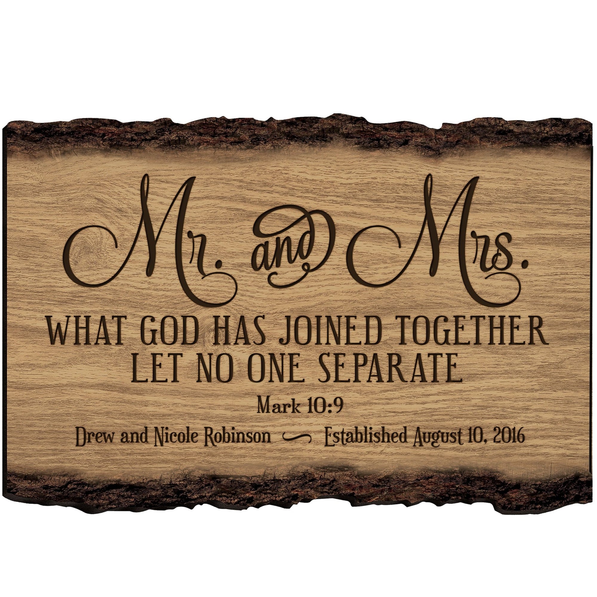 Custom Wooden Wall Art Hanging What God Joined Decorative Signs & Plaque 9x12in - LifeSong Milestones