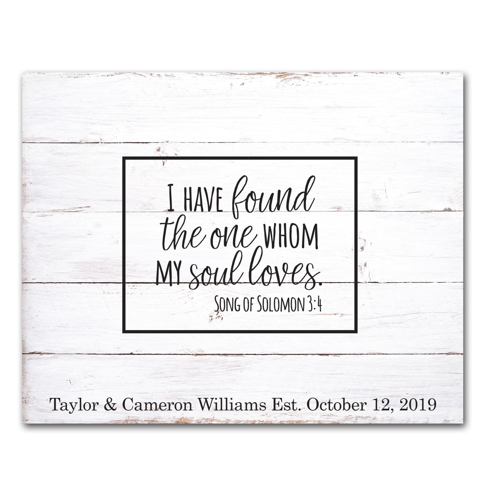Custom Wooden Wedding Guestbook Sign 23” x 29” - I Have Found The One - LifeSong Milestones
