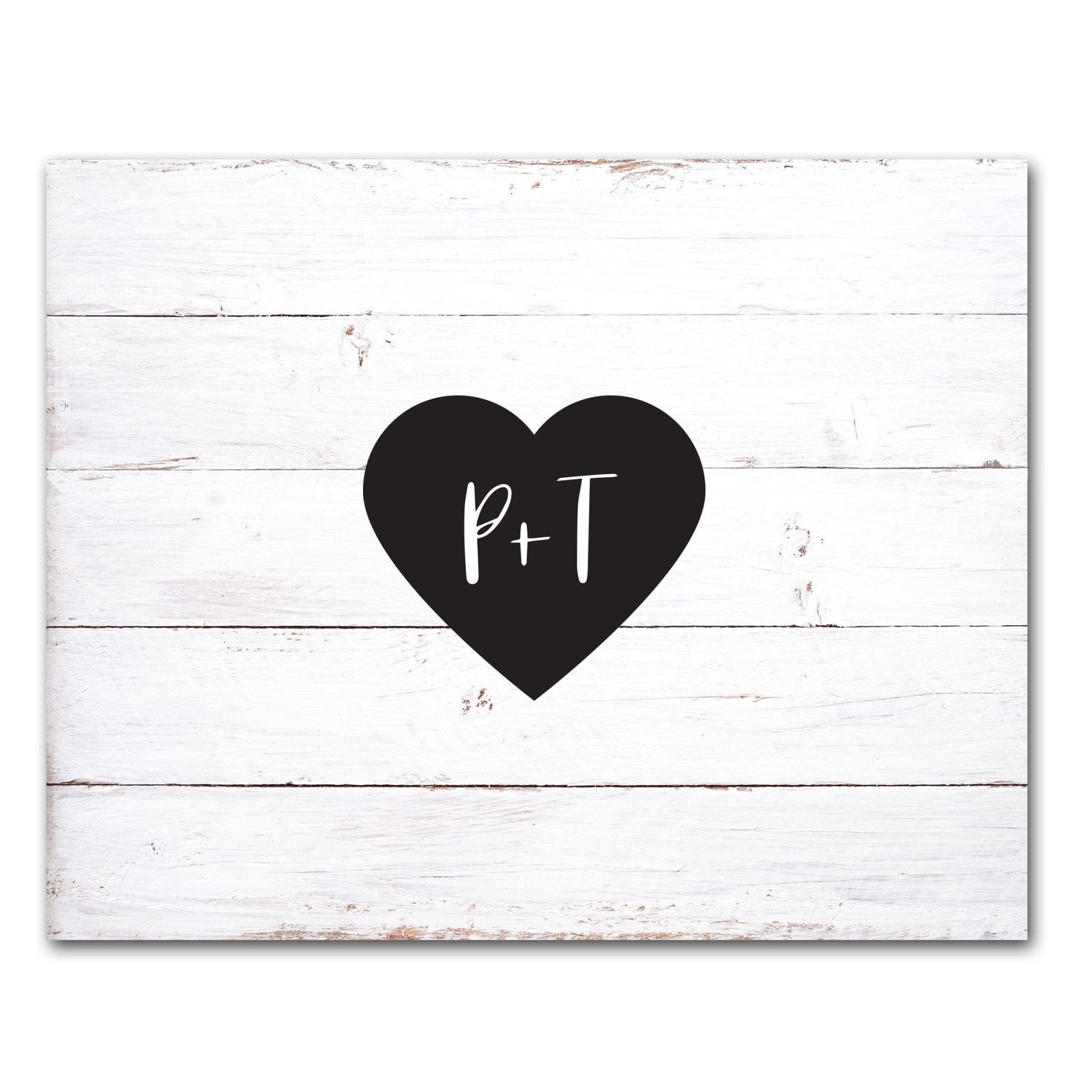 Custom Wooden Wedding Guestbook Sign 23” x 29” - Initials Heart - LifeSong Milestones