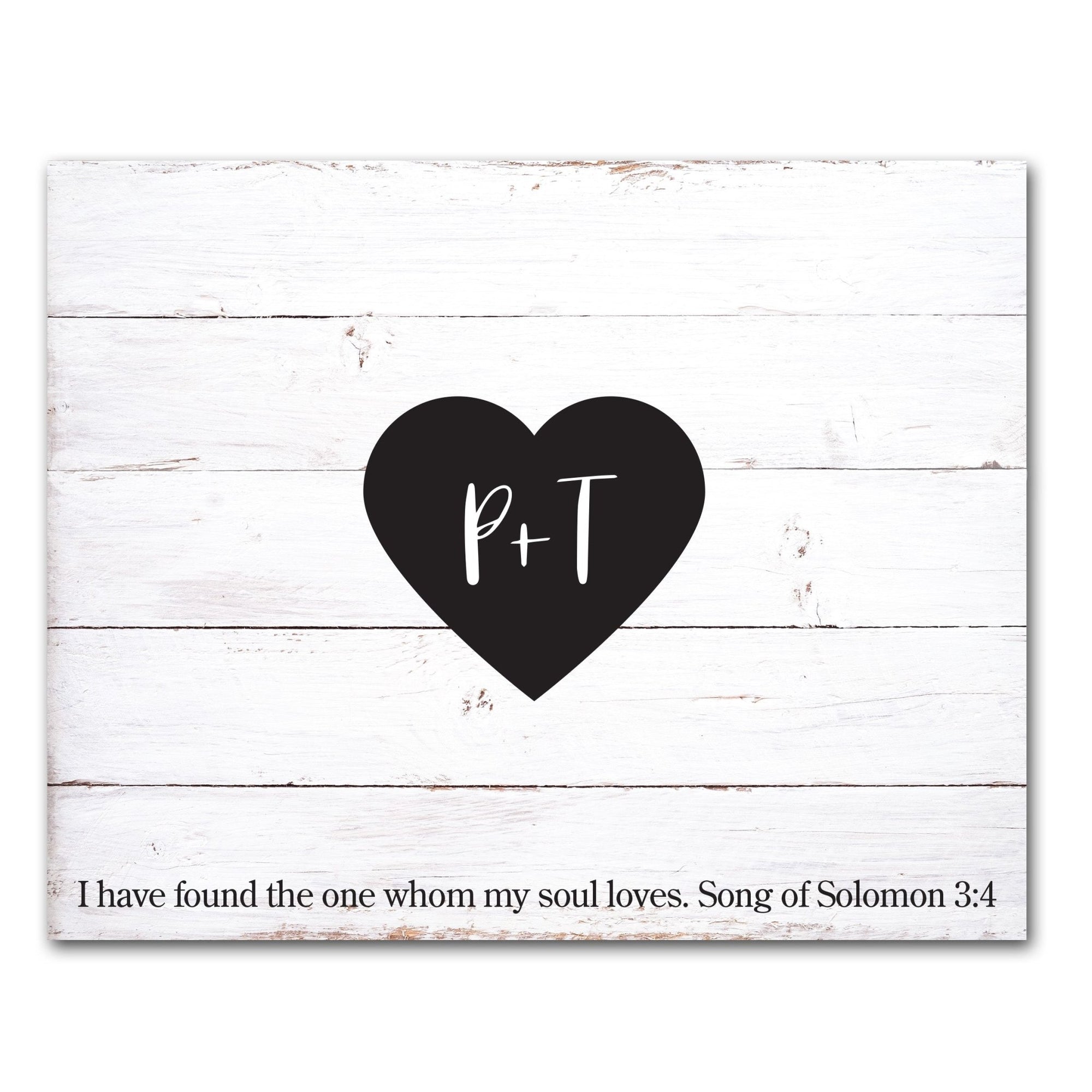 Custom Wooden Wedding Guestbook Sign 23” x 29” - P + T (Verse) - LifeSong Milestones