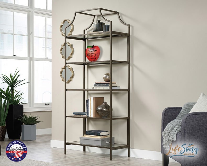 Customized Apple Shape Plaque for Teachers 6” x 5.75” It Takes A Big Heart - LifeSong Milestones