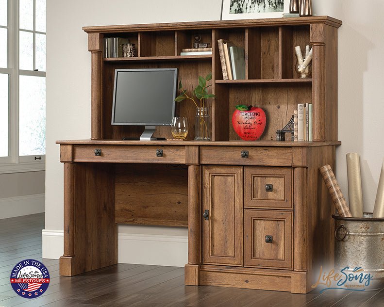 Customized Apple Shape Plaque for Teachers 6” x 5.75” It Takes A Big Heart - LifeSong Milestones