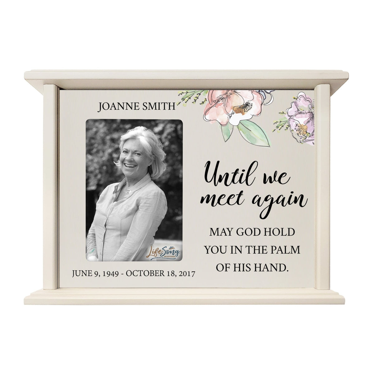 Personalized Engraved Photo Cremation Urn Box Memorial Gift