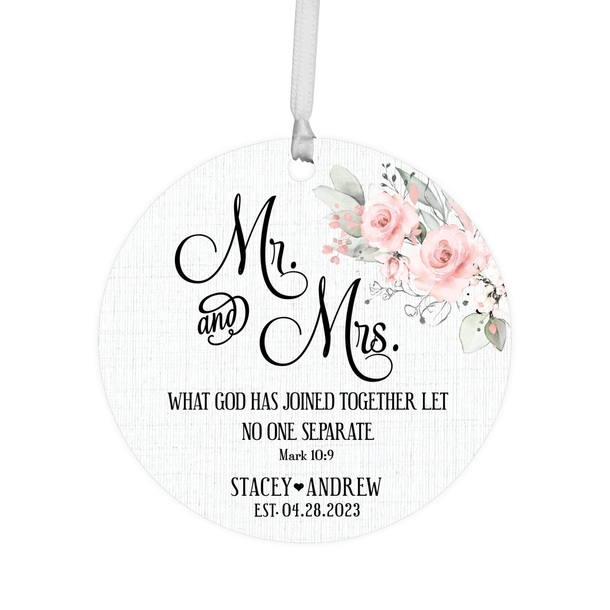 Customized Wooden Ornament Home Décor And Wedding Gift Ideas - What Has God Joined Together - LifeSong Milestones