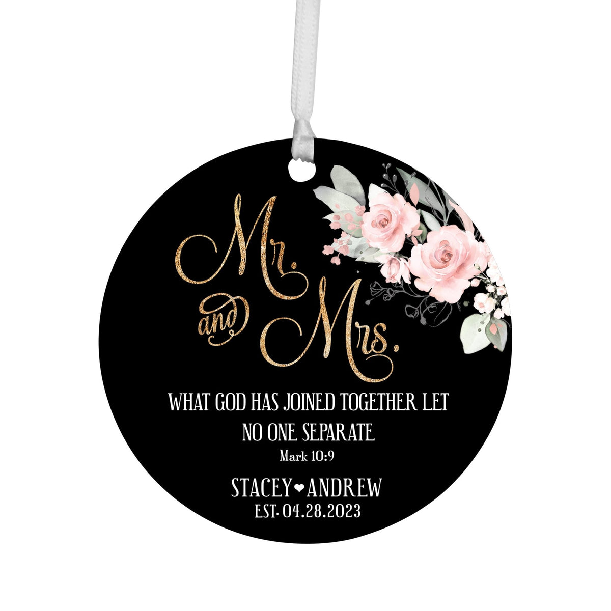 Customized Wooden Ornament Home Décor And Wedding Gift Ideas - What Has God Joined Together - LifeSong Milestones