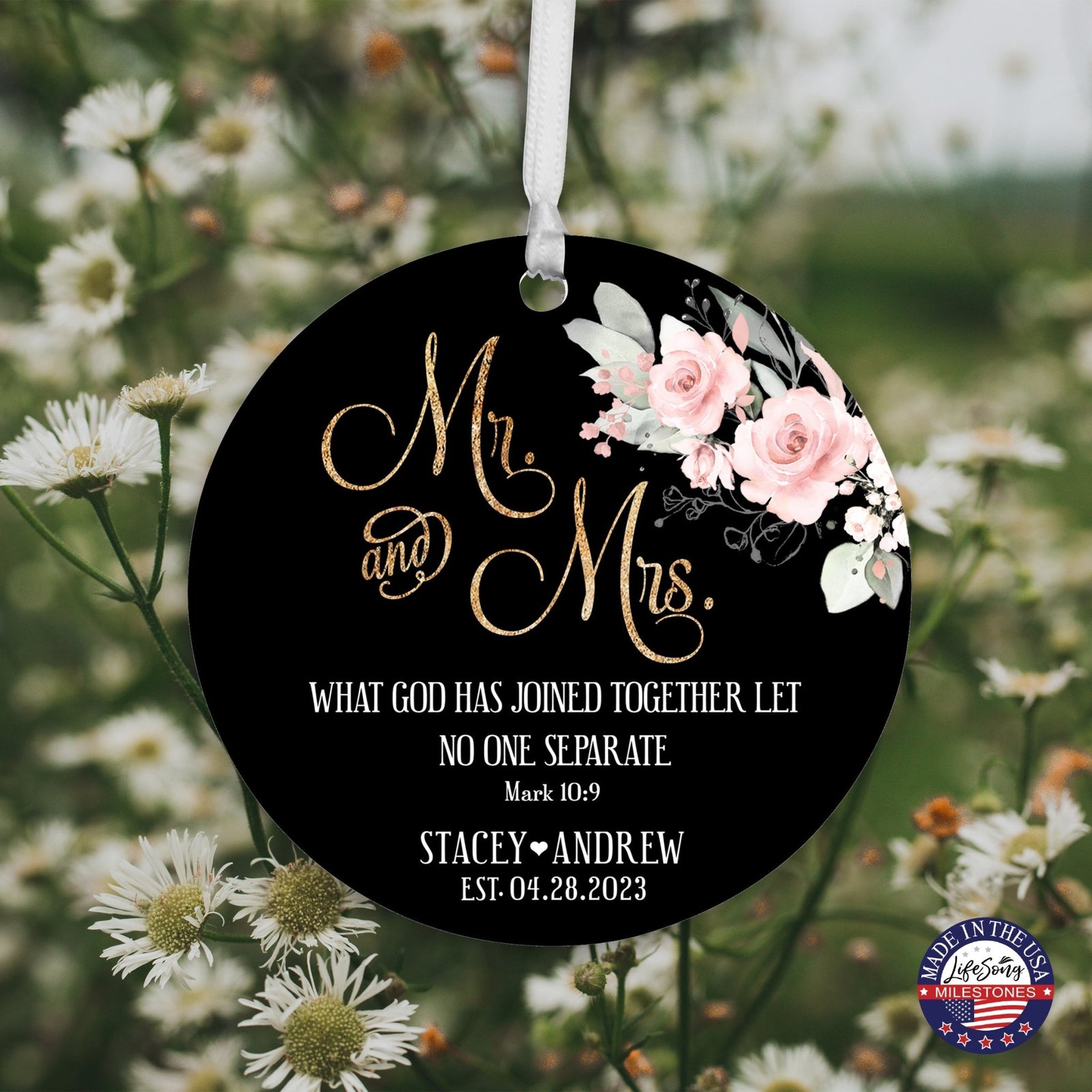 Customized Wooden Ornament Home Décor And Wedding Gift Ideas - What Has God Joined Together - LifeSong Milestones