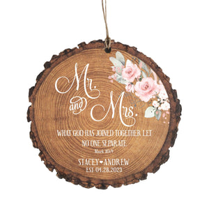 Customized Wooden Ornament Home Décor And Wedding Gift Ideas - What Has God Joined Together - LifeSong Milestones