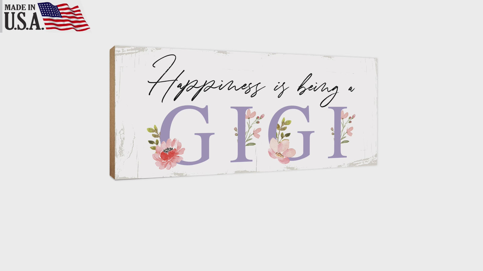LifeSong Milestones Handcrafted Wooden Shelf Decor - Unique Mother's Day Gift for Grandmother
