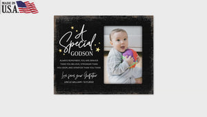 Personalized Wooden Picture Frame for Godson