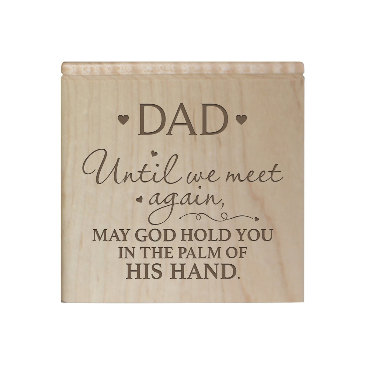 Unique Wooden Memorial Keepsake Urn Box for Dad's Ashes