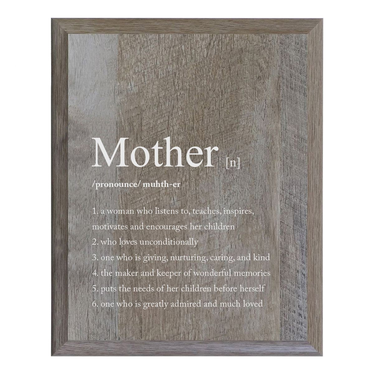 Decorative 8 x 10 Mother's Day Plaque - Definition Of - Barnwood - LifeSong Milestones