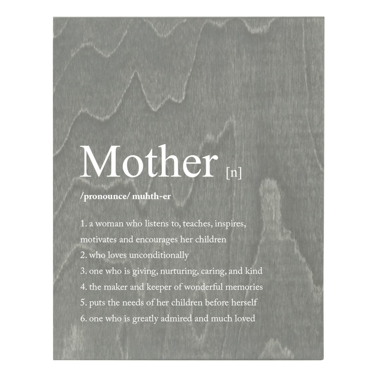 Decorative 8 x 10 Mother's Day Plaque - Definition Of - Grey - LifeSong Milestones